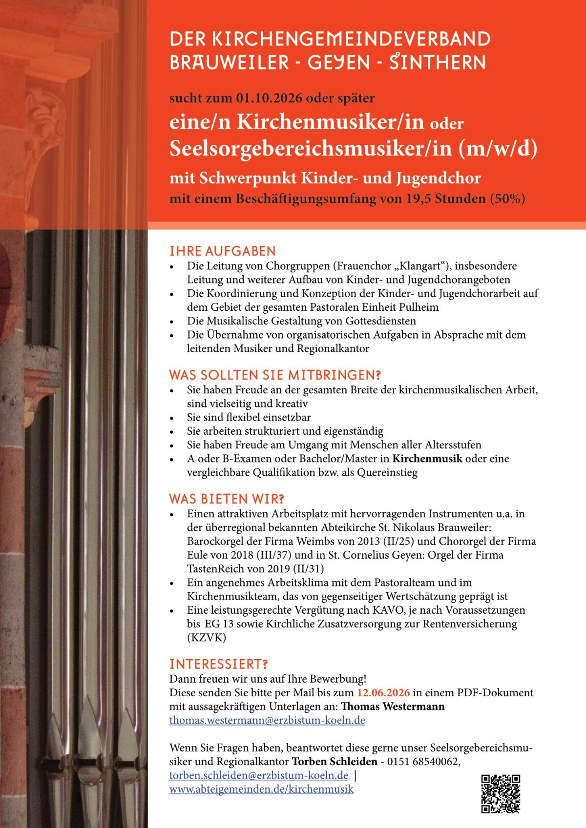 Kirchenmusiker gesucht