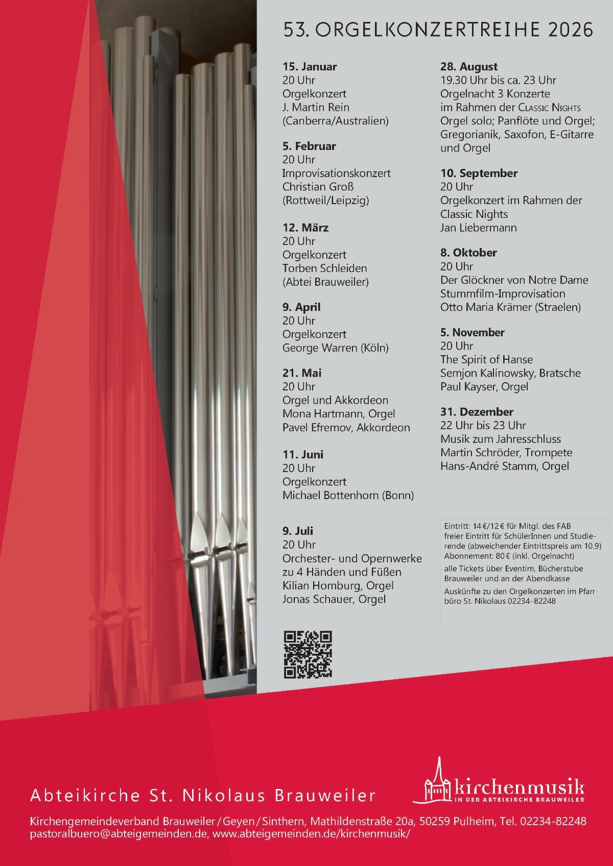 Orgelkonzerte 2026